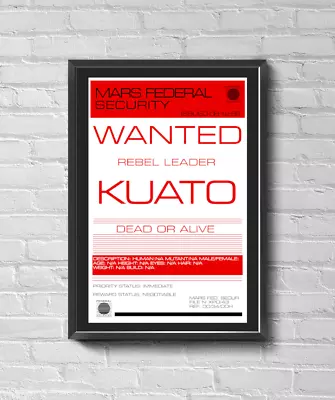 Total Recall 1990 13  X 19  Mars Kuato Wanted Poster Movie Prop Replica • $18.99
