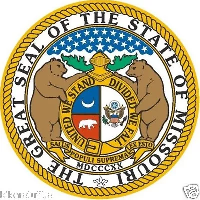 State Of Missouri Seal Bumper Sticker Helmet Sticker Laptop Sticker Toolbox  • $2.48