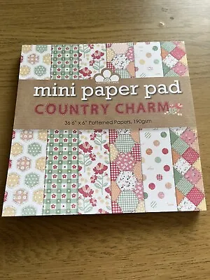 Craftwork Cards Papers - Country Charm - Patchwork - 36 X 6  X 6  Sheets 190gsm • £3