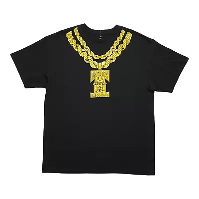 Death Row Records Mens King Ice Gold Chain Black Logo T-Shirt Size M Brand New • $19.99