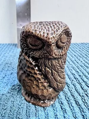 Vintage Canadian Maple Hand Carved Wood Owl • $10