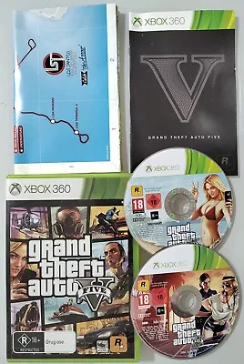 Grand Theft Auto V (5) - Xbox 360 *Complete* PAL - Free Postage  • $10.45