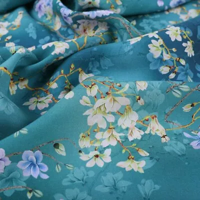 $9.21 • Buy By Yard Digital Printed Rayon Material Soft Viscose Fabric For Dress Summer