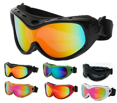 Ski Bike Motor Outdoor Sports UV400 Tactical Goggles Glasses Windproof Dustproof • £19.99