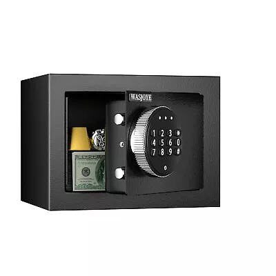 Small Digital Safe Box Keypad And Safety Key Lock 0.3 Cubic Feet Capacity Home • $42.07