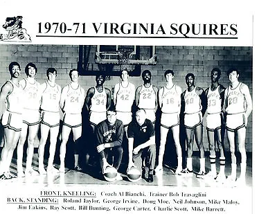 1970 1971 Virginia Squires Aba  Team  Photo  Basketball  • $5.95