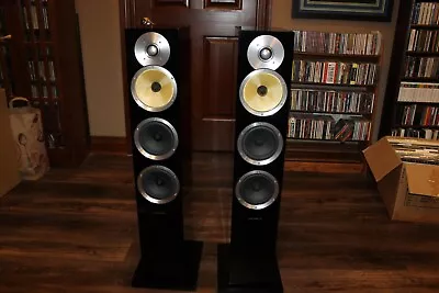 Bowers & Wilkins  B&W CM 8 Piano High Gloss Black Speakers - Excellent Condition • $1200