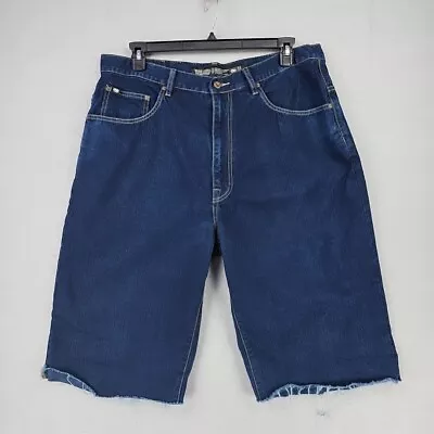 Ecko Unltd. Baggy Y2K Shorts Mens 38 Dark Blue 2000s 90s Grunge Hip Hop Hipster • $29.48