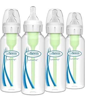 Dr. Brown's Natural Flow® Anti-Colic Options+™ Narrow Baby Bottles 8 Oz 4 Pack • $22.99