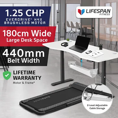 $1939 • Buy NEW Lifespan Fitness V-Fold Treadmill With ErgoDesk Automatic White Standing Des
