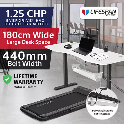 $1949 • Buy NEW Lifespan Fitness V-Fold Treadmill With ErgoDesk Automatic White Standing Des