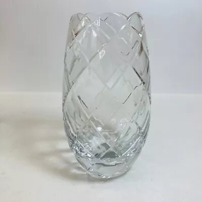 Mikasa Garden Trellis Vase 5.5 Inches Yugoslavia Cut Crystal Glass Vintage • $33.74