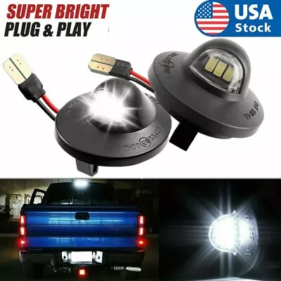 $9.59 • Buy 2X LED License Plate Light Rear Bumper Tag Assembly Lamp For Ford F150 F250 F350