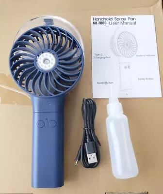 Powerful Portable Fan ML-F006 Rechargeable Handheld Fan With Misting Option • $13.75
