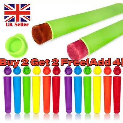 Push Up Frozen Stick Silicone Ice Cream Pop Yogurt Jelly Lolly Maker Mould Molds • £2.47