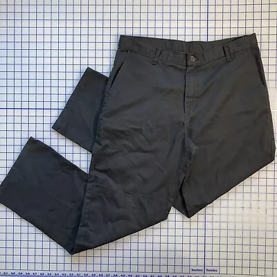 Mens 38x34 DICKIES Loose Fit Black Twill Double Knee Work Trousers Pants • $16