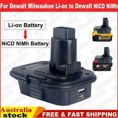 Adapter For Milwaukee M18 Dewalt 18V Li-on Battery To Dewalt 18V NiCD NiMh Tool • $25.99