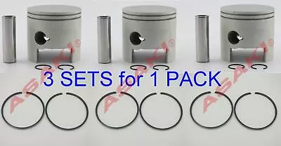 For YAMAHA Outboard 55/85 HP (Piston Kit-0.25 688-11635-02 With Piston Ring) X3 • $119.13