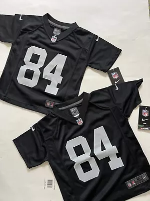 NWT Nike LITTLE KIDS Oakland Vegas Raiders Brown Black Jersey Sz S 4 Or M 6 $55 • $16.97