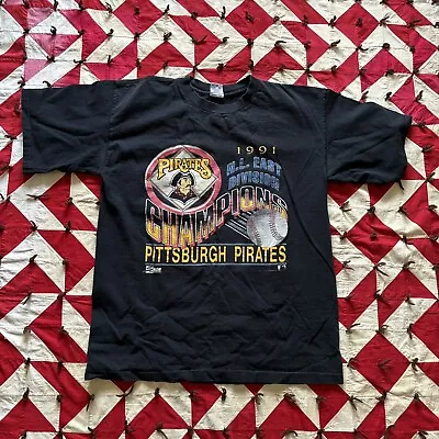 Vintage 1991 Pittsburgh Pirates Baseball T Shirt Mens Large Salem Sportswear • $22