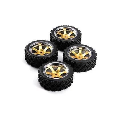 4Pcs 1/10 Scale Rally Tires&12mm Hex Wheels For RC HSP HPI RC Off Road Car • $16.35