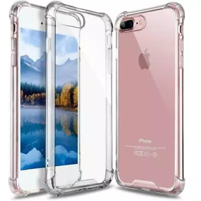 Clear Case For Apple IPhone 8 Plus Shockproof Silicone Cover For IPhone 8 Plus • £2.69