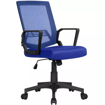 Easyfashion Mid-Back Mesh Adjustable Ergonomic Computer ChairBluenew • $44