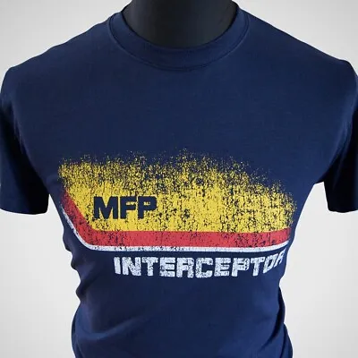 Mad Max Interceptor T Shirt Retro Movie V8 Car MFP Pursuit Falcon Toecutter Blue • $20.19