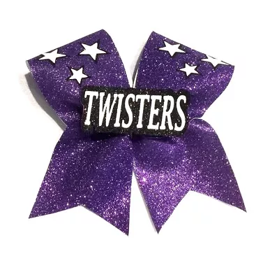 3D CHEER Hair BOW CHEERLEADING & Any Team Or NAME 15 Colours To Choose From • £12