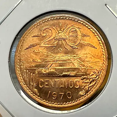 1970 Mexico 20 Centavos Brilliant Uncirculated Coin • $14.99