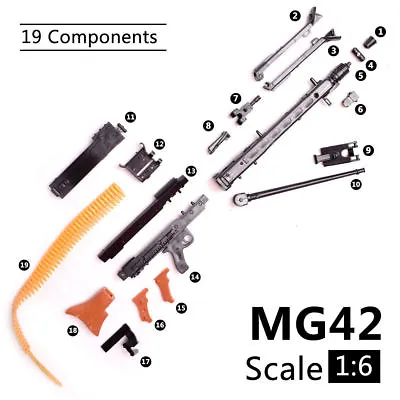 1/6 Scale Germany MG42 Machine Gun Assemble Model Military Fit 12  Action Figure • £2.33