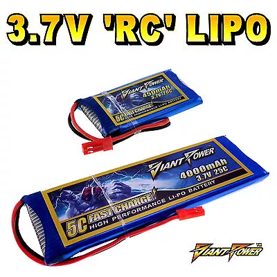 3.7V 50mAh - 2200mAh 1S RC LiPo Battery Up To 50C All Sizes + Custom Connector • £8.50