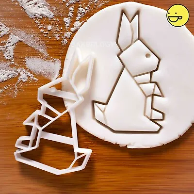 Origami Bunny Rabbit Cookie Cutter | Cute Hare Rabbits Pets Animals Biscuit • £8.66