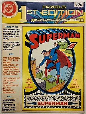 Bronze Age DC Comics Famous 1st Edition Treasury Superman Special Key Issue VG+ • £30