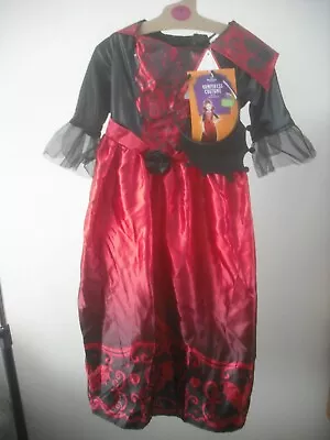 BNWT Morrisons Girls Halloween Vampire Fancy Dress Costume 5-6 Years • £7.99
