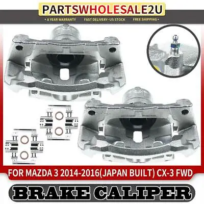 Front Left & Right Brake Calipers W/ Bracket For Mazda 3 Sport 14-16 CX-3 16-18 • $92.49