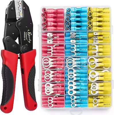 Sopoby Crimping Tool For Heat Shrink Connectors With 300PCS Marine Grade Heat Sh • $37.57