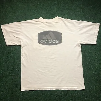 Vintage Y2K Adidas Pocket T Shirt Sz Large Dbl Sided Oversized USA • $14.99