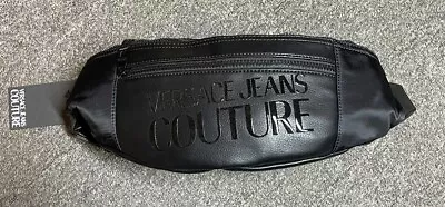 New Versace Jeans Couture Logo Belt Bag Black One Size • $256.91