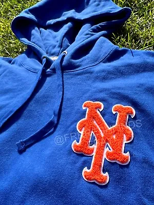 Authentic Tailgate Embroidered Chenille New York Mets Hoodie Sweatshirt • $64.99