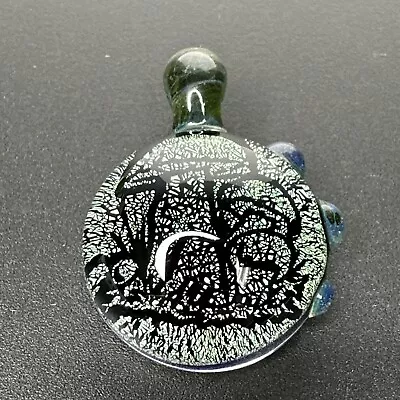 Handmade Art Glass Dichroic Pendant Sparkly Mushroom Cluster Borosilicate Pendy • $44.99