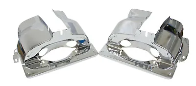 Chrome Dual Port Cylinder Head Tins Pair Vw Air Cooled Bug Buggy Ghia Empi 9063 • $49.95