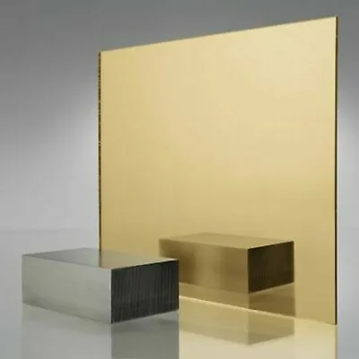 Gold Mirror Perspex Sheet Reflective Colour Plastic A4 A3 4mm Child Safe Crafts • £5.50