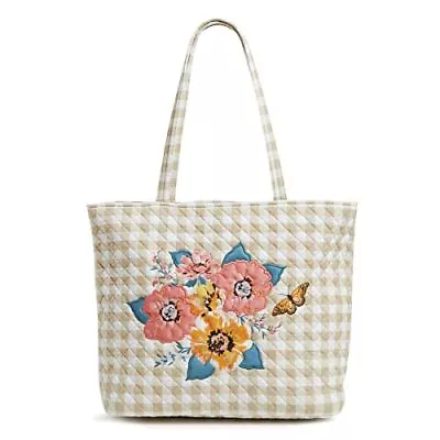 Vera Bradley Women's Cotton Vera Tote Bag Peach Blossom Picnic - Recycled Cot... • $94.76