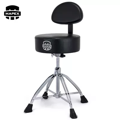 Mapex T870 14  X 4  Round Top Double Braced Adjustable Drum Throne With Backrest • $239