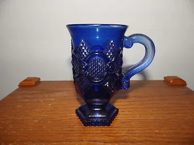 Vintage Avon Cape Cod Cobalt Blue Footed Mug Irish Cofee/Tea H 5 W 3  • $13