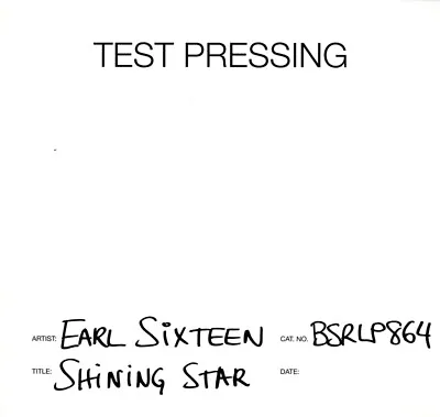 Earl Sixteen(Test Pressing Vinyl LP)Shining Star-Burning Sounds-BSRLP86-M/M • £24.99