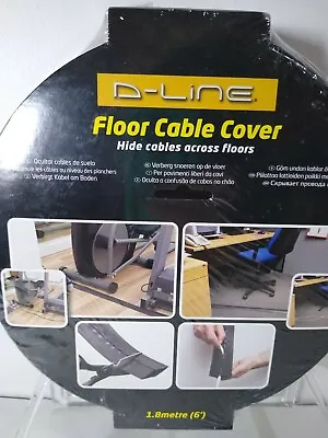 D-Line Floor Cable Cover Black 6 Foot 6' Hide Cables Cords  New About 2.25  • $13.49