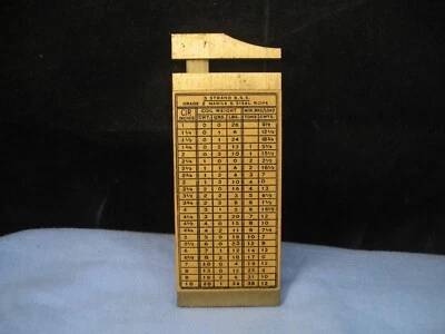 $20.06 • Buy ANTIQUE WOOD & BRASS STEEL ROPE HAWSER RULE GAUGE RULER MEASURE RABONE No 1206