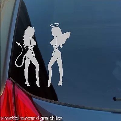 Devil Angel Girls Vinyl Stickers Decals Chicks Car Truck SUV Motocross FMX River • $4.95